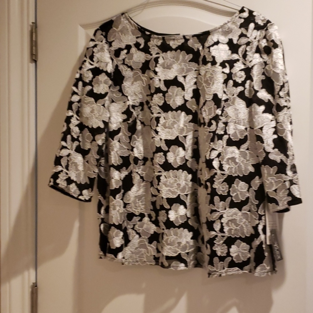 Black and white evening top